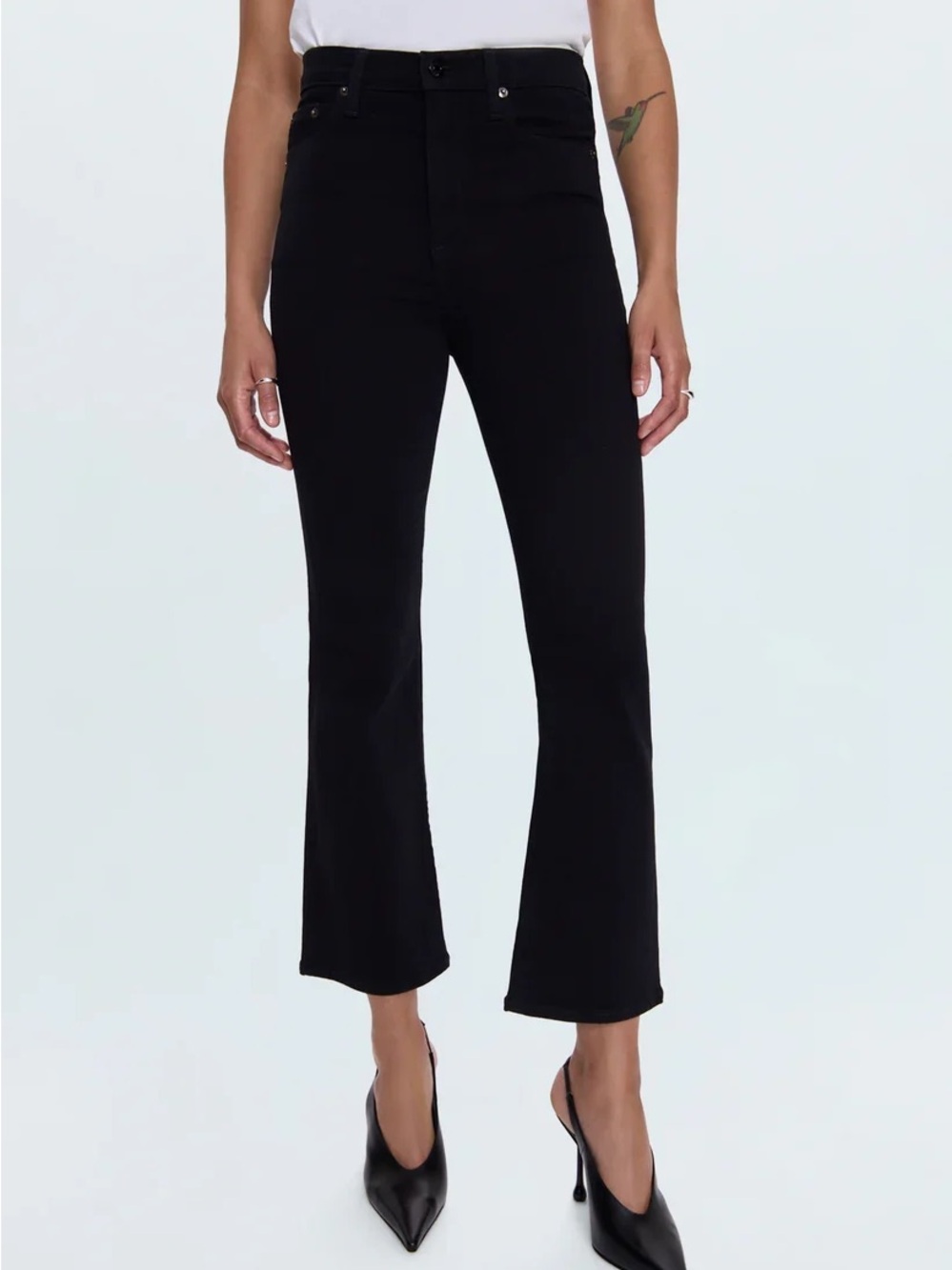 Pistola Lennon High Rise Crop Boot in Abyss Black Sz 28